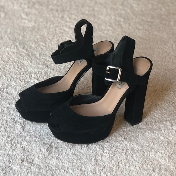 Steve Madden Jillyy Heel - Black Suede - Picture 5 of 7